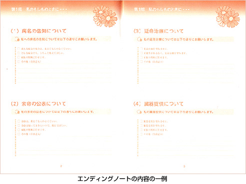 エンディングノートの中身