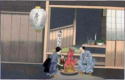 昔のお盆の迎え火